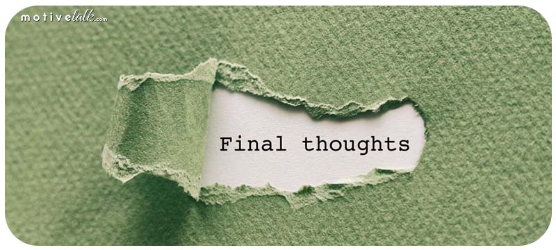 Final thoughts