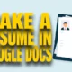 Make a Resume in Google Docs