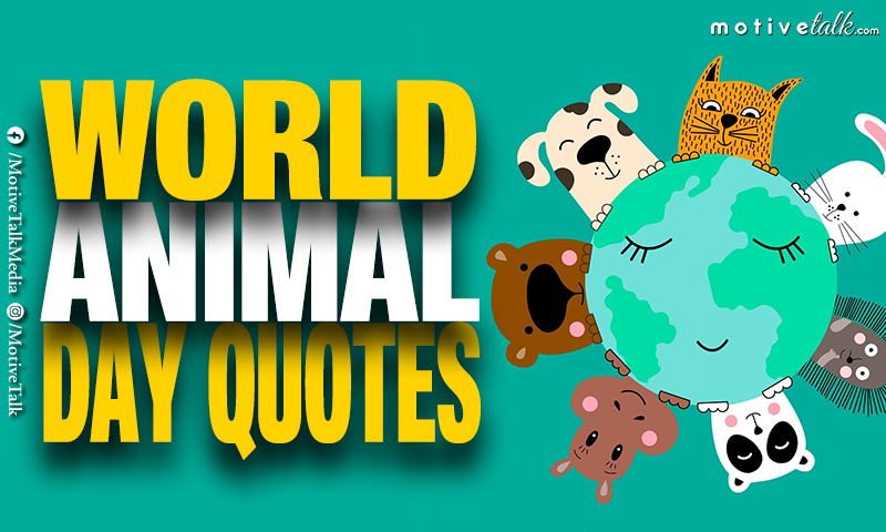 23 Best World Animal Day Quotes That will Love Towards Animals - Motive Talk